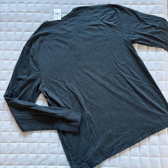 J. Crew Dark Gray Long Sleeve Henley Shirt - Picture 3 of 3